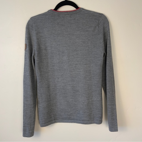 Meister Noel Snowflake Crew Neck Sweater Twig Gray NWT - Picture 9 of 16